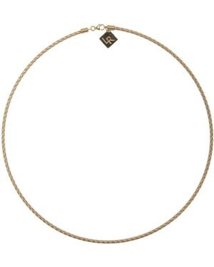 Lauren Rubinski 14k Yellow Gold Wire Necklace - White