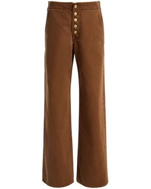 Ulla Johnson The Jasmine Rigid Low-Rise Straight-Leg Jeans - Brown