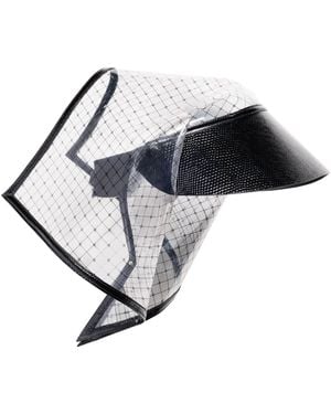 Tom Ford Logo Printed Leather Rain Hat - Black