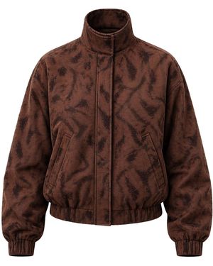 MACCAPANI Wool-Blend Francy Bomber Jacket - Brown
