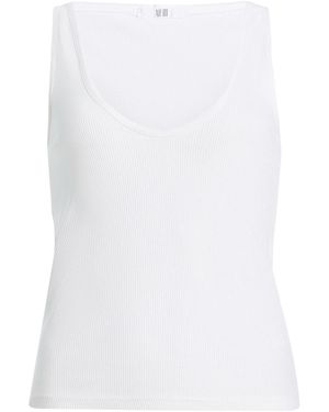 All Three Claire Ribbed Tank Top - White