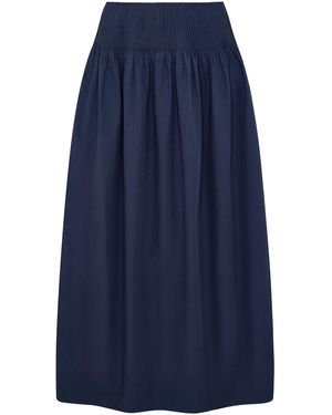 Onia Full Pintuck Skirt - Blue