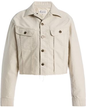 Maison Margiela Cropped Denim Jacket - Natural