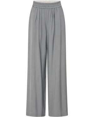 St. Agni Wide-Leg Trousers - Grey