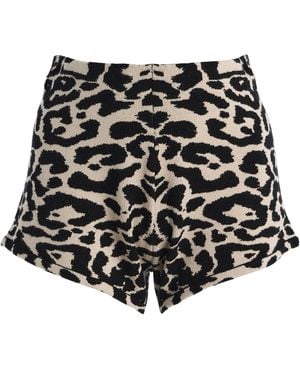Posse Exclusive Lexi Leopard Knit Shorts - Black