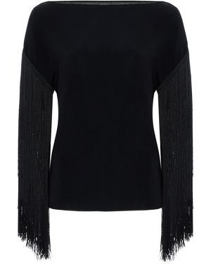 Altuzarra May Fringed Knit Top - Black