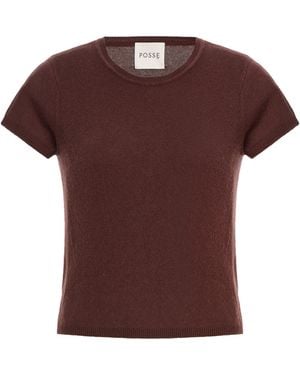 Posse Freddie Wool-Cashmere T-Shirt - Purple