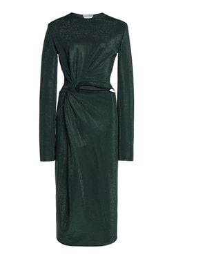 Bottega Veneta Hotfix Cutout Midi Dress - Green