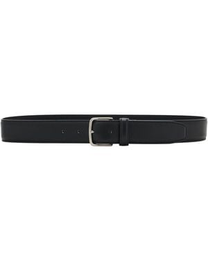 The Row Maxi Classic Leather Belt - Black