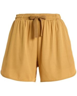 Sanderlak Drawstring Draped Viscose Poplin Shorts - Natural