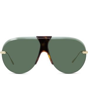 Loewe Slim Round-frame Metal Sunglasses - Green