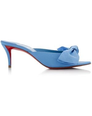 Christian Louboutin Mulazee 60mm Taffeta Mules - Blue