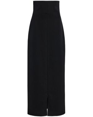 The Row Iphora High-Waisted Wool Maxi Skirt - Black