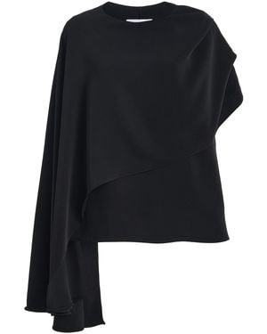 Sloan Exclusive Cape Chiffon Top - Black