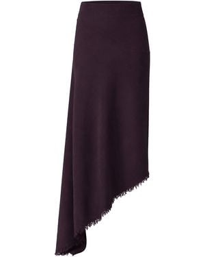 Monse Asymmetric Cascade Wool Maxi Skirt - Blue