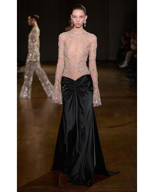 Georges Hobeika Ruched Maxi Skirt - Black
