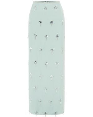 LEO LIN Clémentine Embellished Maxi Skirt - Green