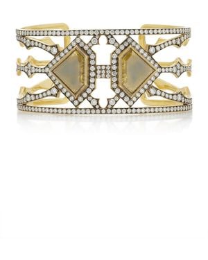 Sylva & Cie Decked Out Diamond Cuff - Metallic