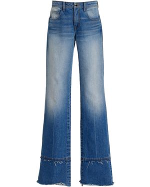 Brandon Maxwell The Wiley Rigid High-rise Straight-leg Jeans - Blue