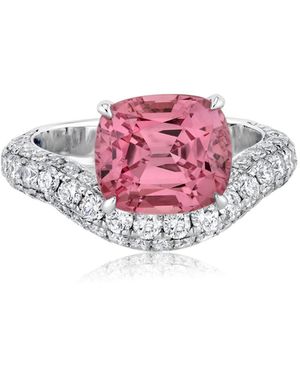 Isabel Delgado 14K One-Of-A-Kind Garnet Wave Ring - Pink