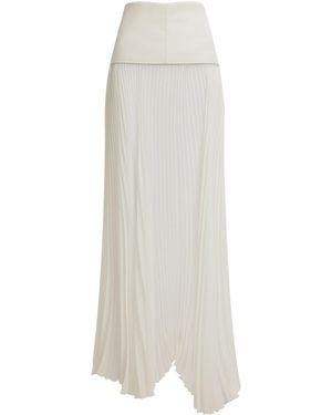 Aje. Tabira Pleated Maxi Skirt - White