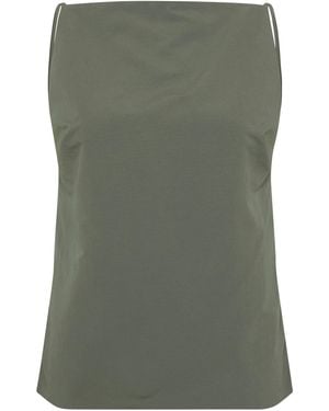 St. Agni Square Neck Top - Green