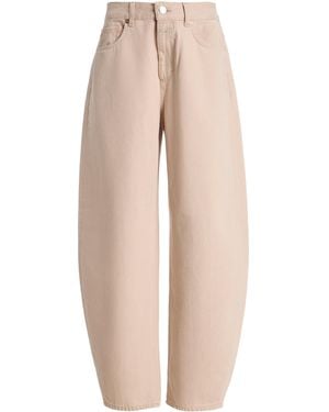 Closed Jazzie Rigid Mid-rise Cropped Barrel-leg Jeans - Natural