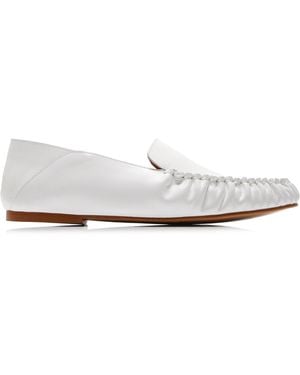 Flattered Bonbon Leather Loafers - White