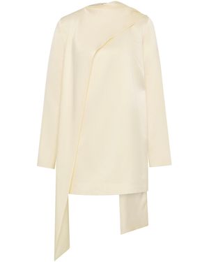 Rachel Gilbert Vista Wool-Silk Mini Dress - Natural