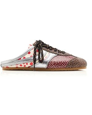 Dries Van Noten Leather Trainer Mules - Multicolour