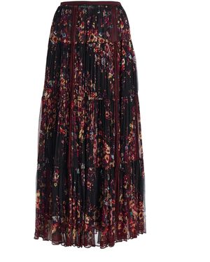 Ulla Johnson Gaelle Printed Silk Maxi Skirt - Purple
