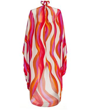 Silvia Tcherassi Jacqueline Crepe De Viscose Kaftan - Red