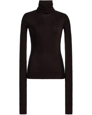 Marie Adam-Leenaerdt Wool-Silk Balaclava Jumper - Black