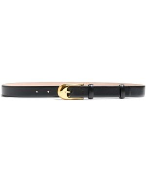 KHAITE Dome Leather Belt - Black