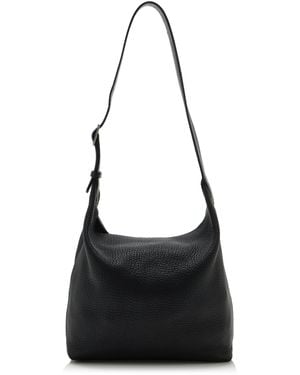 The Row Isa Leather Shoulder Bag - Black