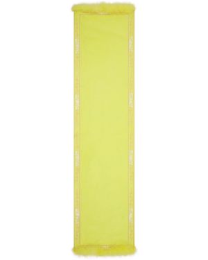 Conner Ives Demi Couture Feathered Silk Shawl - Yellow