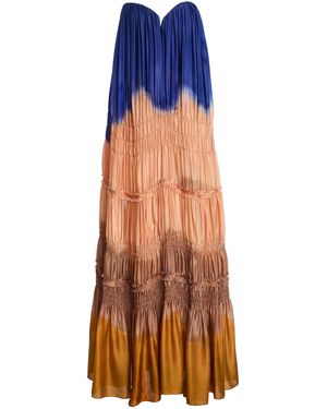 Ulla Johnson Veil Strapless Silk Gown - Blue