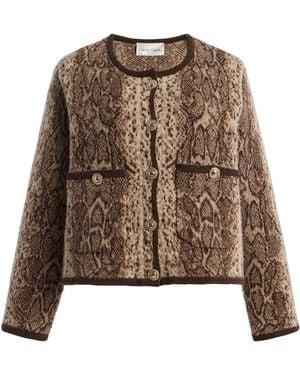 Cara Cara Bristol Snake- Wool Cardigan - Brown