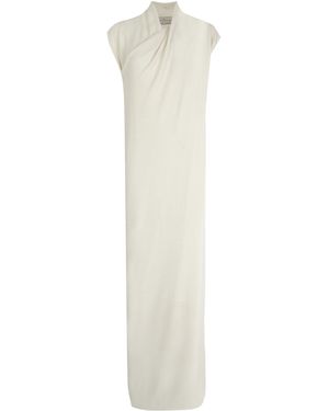 Cortana Amanita Silk Wrap Maxi Dress - White