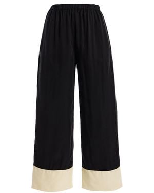 By Malene Birger Mirabello Crepe Wide-Leg Trousers - Black