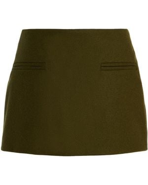 Sloan Exclusive Wool Mini Skirt - Green