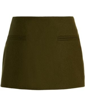 Sloan Exclusive Wool Mini Skirt - Green