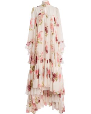 Giambattista Valli Floral Georgette Maxi Dress - Pink