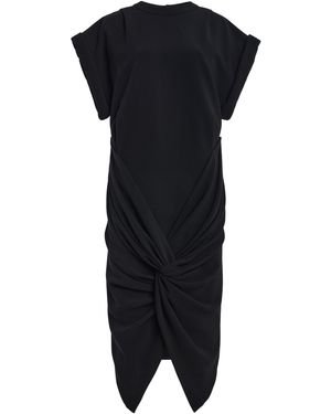 Brandon Maxwell The Maddox Draped T-Shirt Dress - Black