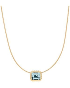 Sig Ward 14K Aquamarine Necklace - Metallic