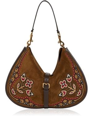 Etro Extra Large Embroiedered Crossbody - Brown