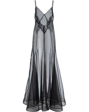Kamperett Lalique Silk Organza Gown - White