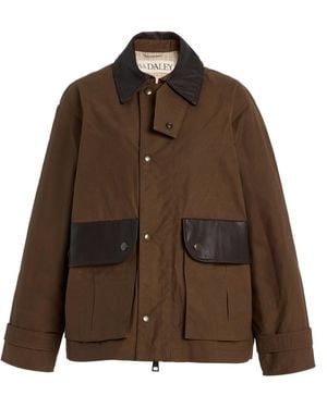 S.S.Daley Theodore Waxed-cotton Blouson Jacket - Brown