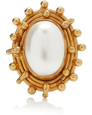 Sylvia Toledano Stone Dots 22k Gold-plated Pearl Ring - Metallic