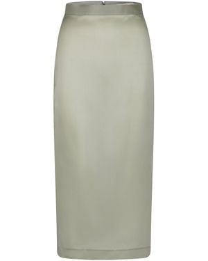 Heirlome Irene Silk Midi Skirt - Green